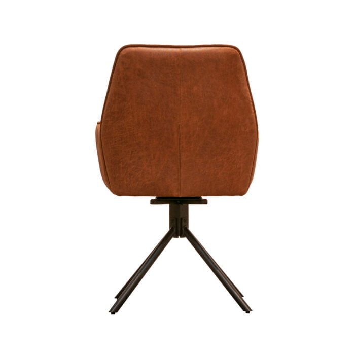 Dining room chair Sting Eco leather Hunting Cinnamon Back view