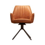 Dining room chair Sting Eco leather Hunting Cinnamon Front view