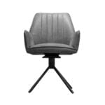 Dining room chair Sting Eco leather Hunting Graphite Front view