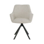 Dining room chair Isco with Fabric Angus Light Gray - Front view