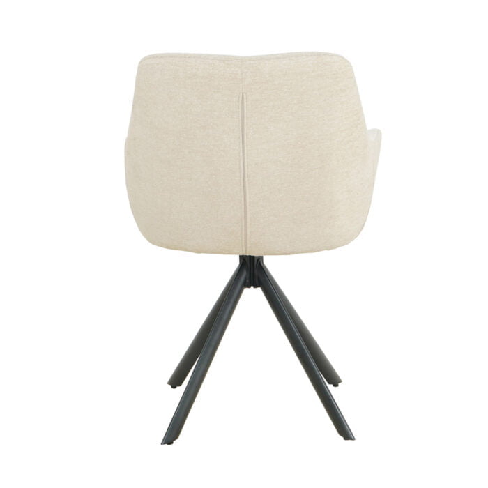 Dining room chair Isco with Fabric Angus Beige - Rear view