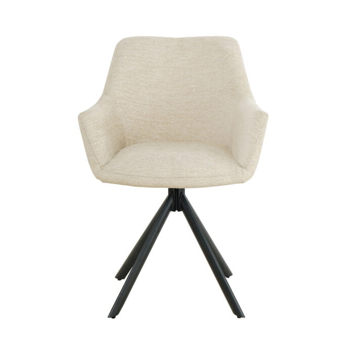Dining room chair Isco with Fabric Angus Beige - Front view