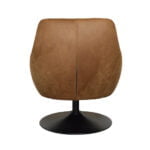 Armchair Azura Eco leather Bull 28 Cognac Back view