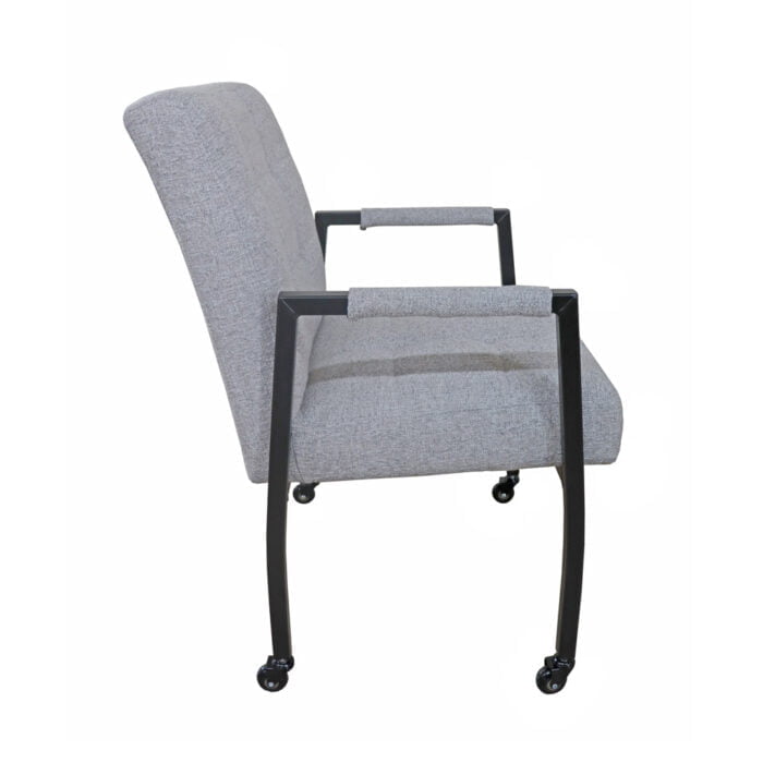 Esszimmerstuhl Acerio Wheel Fabric Oasis Ashgrey 40 Seitenansicht