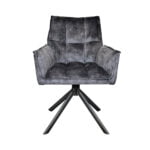 Dining room chair Dinand Fabric Adore Darkgrey 68 Front view