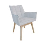 Dining room chair Dynasty with wooden chair legs Front view Angled (3)
