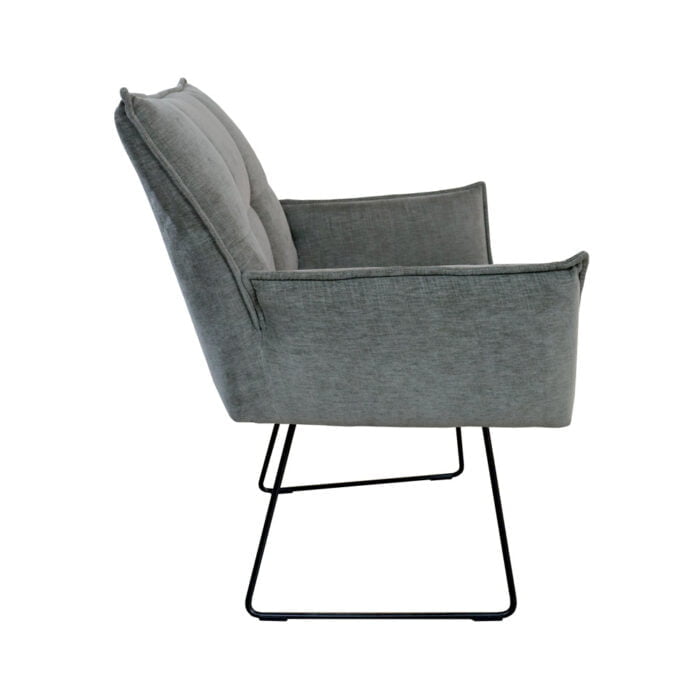Dining room chair Dynasty with sled legs - Fabric Home 206 - Side view