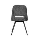 Dining chair Pablo - Fabric Adore Dark Gray 68 - Back view