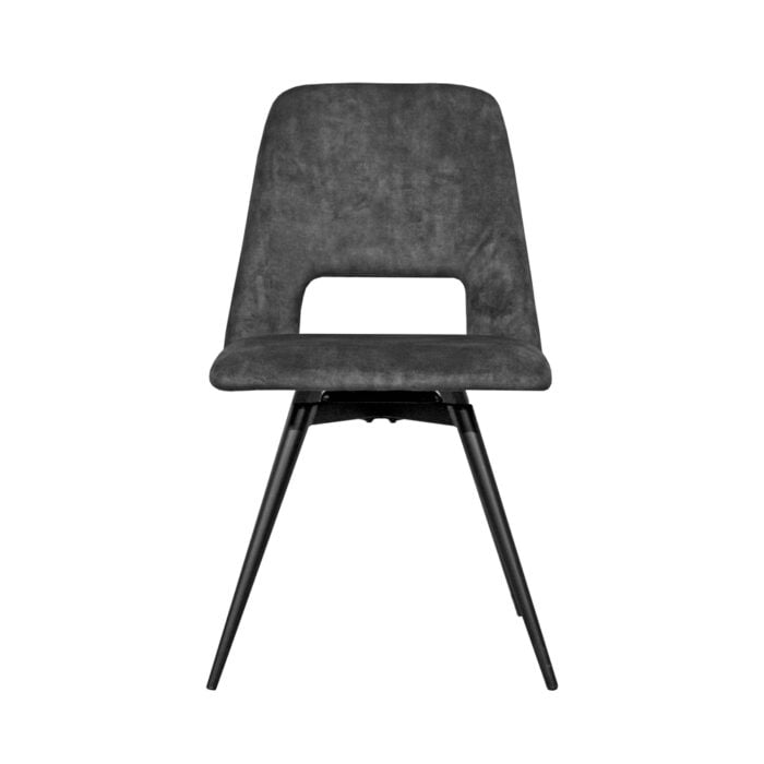 Dining chair Pablo - Fabric Adore Dark Gray 68 - Front view