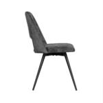 Dining chair Pablo - Fabric Adore Dark Gray 68 - Side view