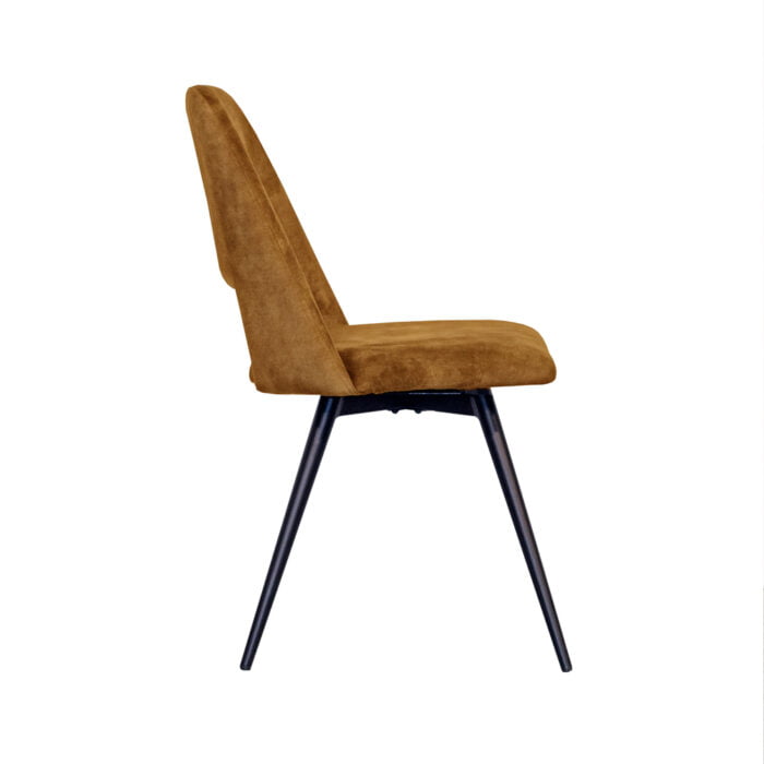 Esszimmerstuhl Pablo - Stoff Adore Gold 132 - Seitenansicht