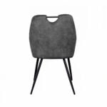 Esszimmerstuhl Gracia - Stoff Adore Dark Grey 68 mit 180ø Drehbein - Rückansicht