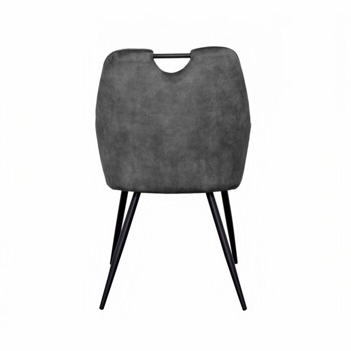 Esszimmerstuhl Gracia - Stoff Adore Dark Grey 68 mit 180ø Drehbein - Rückansicht