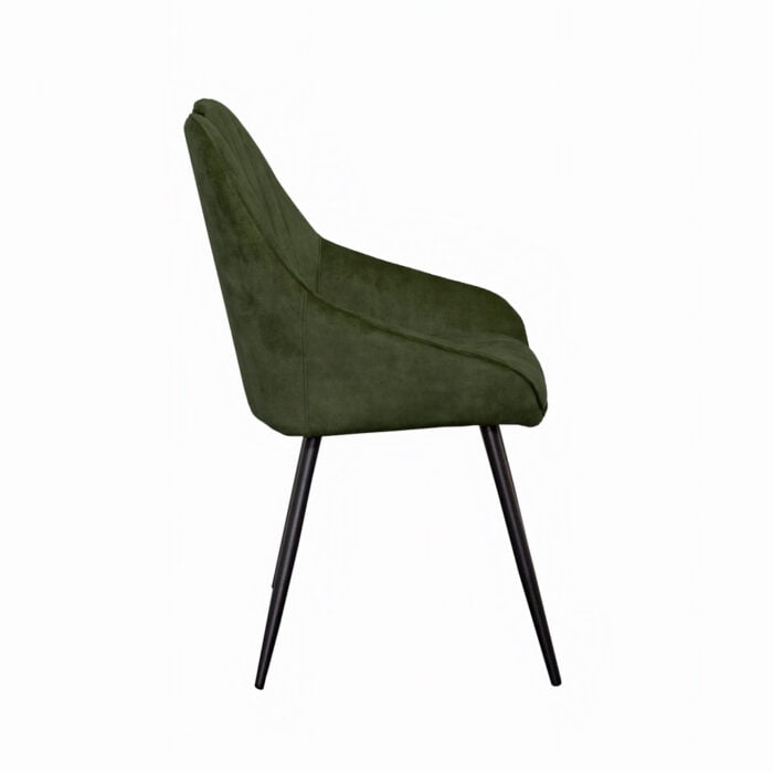 Esszimmerstuhl Gracia - Stoff Adore Hunter 156 mit 180° drehbarem Bein - Seitenansicht