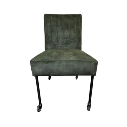 Dining room chair Danny without armrests - Fabric Adore Hunter - Front view