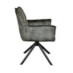 Dining room chair Dynasty - Fabric Adore Hunter 156 - Side view
