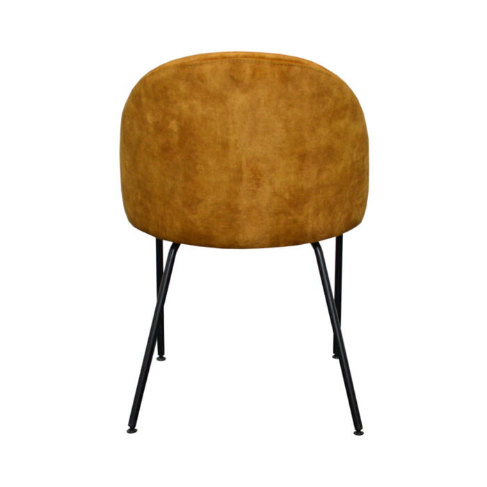Dining chair Luna - Fabric Adore Gold 132 with fixed leg - Rear view