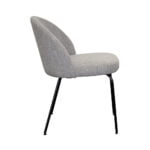 Dining room chair Luna - Fabric Alpine Natural 01 with fixed leg - Side view