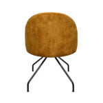 Dining chair Luna - Fabric Adore Gold 132 with 180ø swivel leg - Rear view