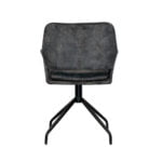 Dining chair Maestro - Fabric Adore Dark Gray 68 with 180ø swivel leg - Rear view