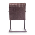 Dining room chair Cortes with armrests - Eco-leather Yacht Espresso - Rear view