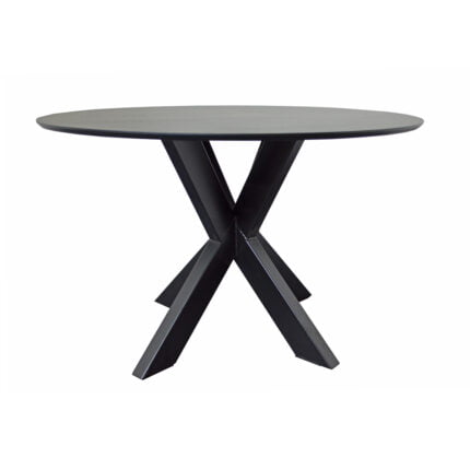 Dining table Oak Round ECO with black Skylt matt lacquer and matrix leg