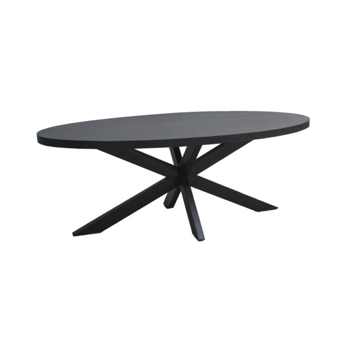 Dining table Mango - Oval Black with spider leg