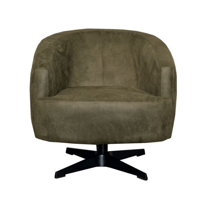 Armchair San Marcello - Eco-leather Bull 59 Moss - Front view