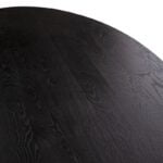 Oval Oak Dining Table Top Rejuvenated Black