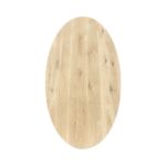 Oval oak dining table top rustic