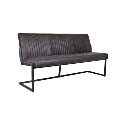 Esszimmersofa Cortes ohne Armlehne Eco-Leder Yacht Graphite