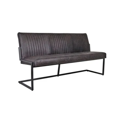 Dining room sofa Cortes without armrest Eco leather Yacht Graphite