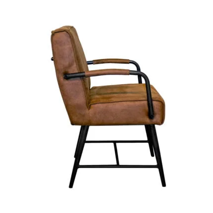 Varese dining room chair with armrests Side view