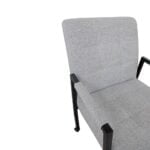 Eetkamerstoel Acerio Wiel Stof Oasis Ashgrey 40 Vooraanzicht Schuin Details