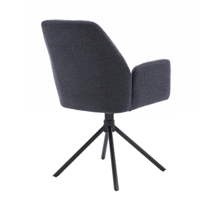 Dining room chair Donetello (OD) Fabric Alpine Indigo 90 Rear view oblique