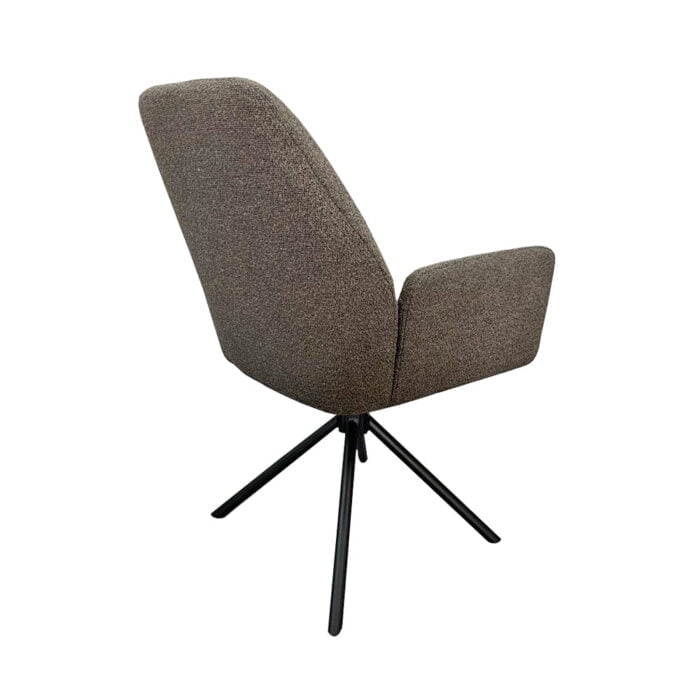 Dining room chair Donetello Fabric Brown 15 Back view