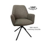 Dining room chair Joly Fabric Brown 15 and spider leg Vooraanzicht.jpg 180