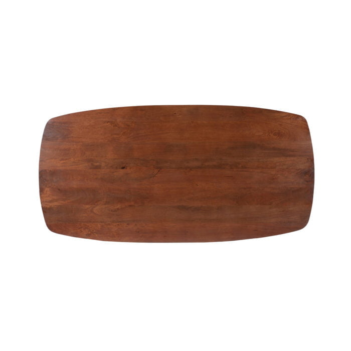 Mangohouten Deens Ovale Eettafel Bruin Blad