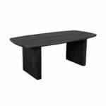 Mangohouten Deens Ovale Eettafel Zwart