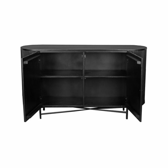 Mango Wood Sideboard 145 cm Black (4)