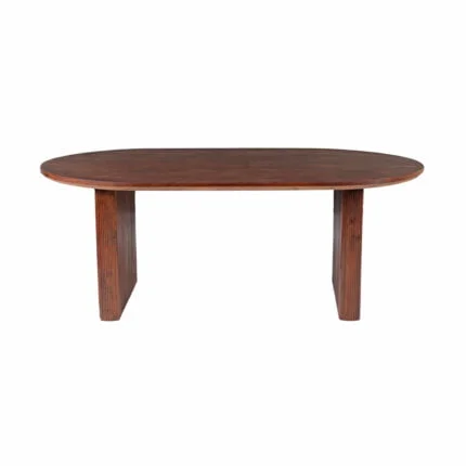 Mango Wood Oval Dining Table Brown (2)