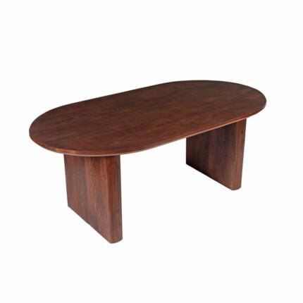 Mango Wood Oval Dining Table Brown