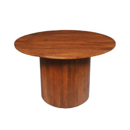 Mango Wood Round Dining Table Brown (1)