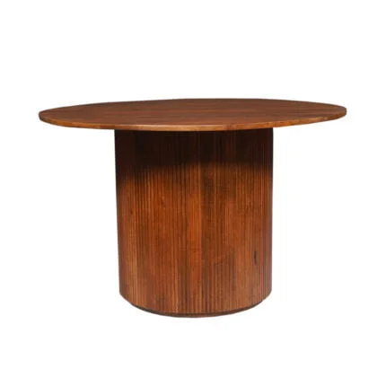 Mango Wood Round Dining Table Brown (2)