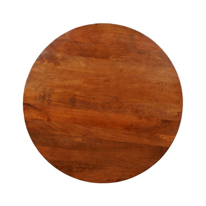 Mango Wood Round Dining Table Brown (3)