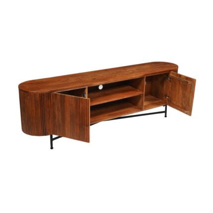 TV-Schrank aus Mangoholz 150 cm Braun (3)