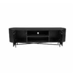 Mango wood TV cabinet 150 cm Black (3)