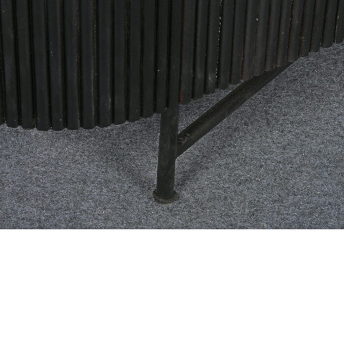 Mango wood TV furniture Leg Details Black