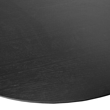 Dining table Oak Round ECO Black Skylt lacquer and matrix leg Table top 2