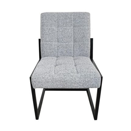 Dining room chair Acerio without armrests Fabric Oasis Ashgrey 40 Front view